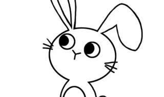 彩色的小兔子简笔画怎么画,怎么画粉红色小兔